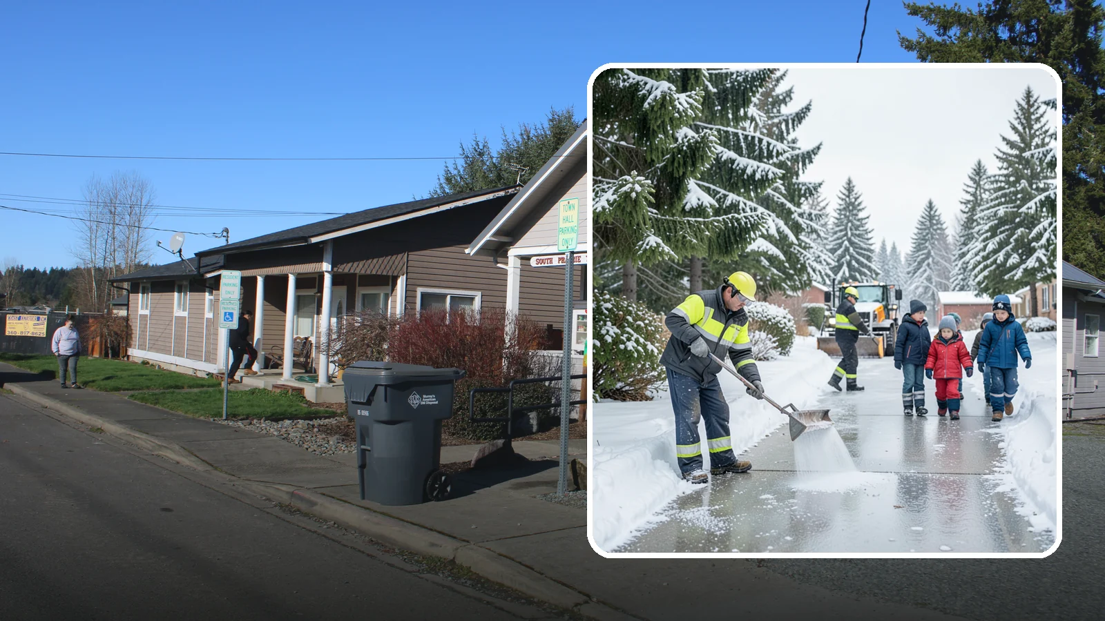 Daycare Deicing in South Prairie, Pierce County, WA - Deicing for daycare centers that keeps drop-off zones, entrances, and play-area access safe for small children and hurried...