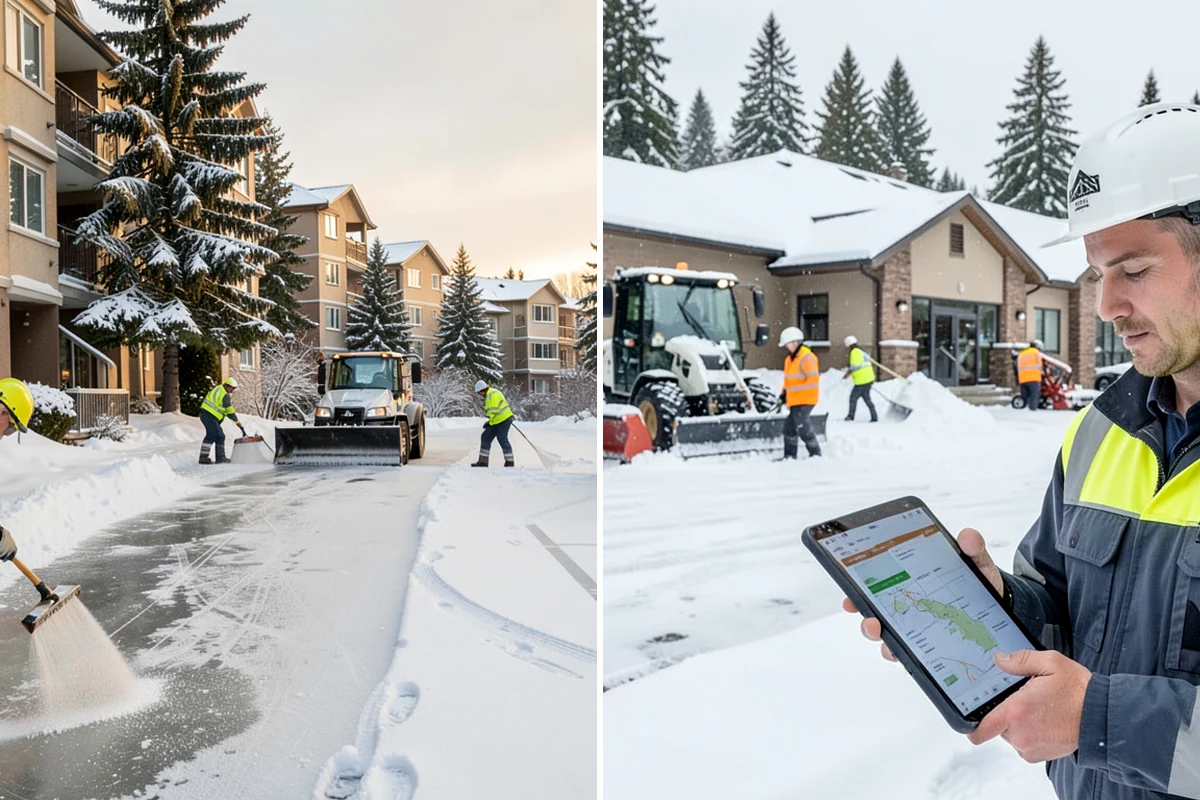 Daycare Parking Lot Snow Removal in Arlington, Snohomish County, WA - Map the drop-off lane, entrance, and crossing zones with daycare staff