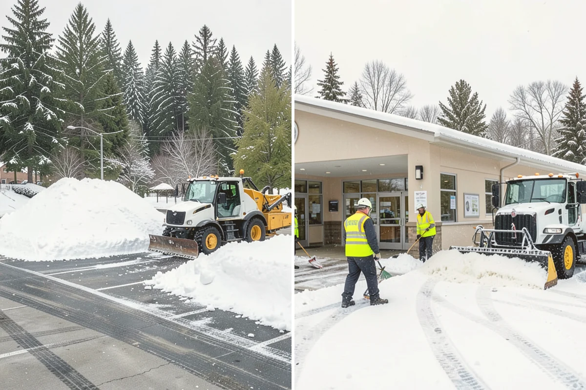 Daycare Parking Lot Snow Removal in Bothell, King County, WA - Map the drop-off lane, entrance, and crossing zones with daycare staff
