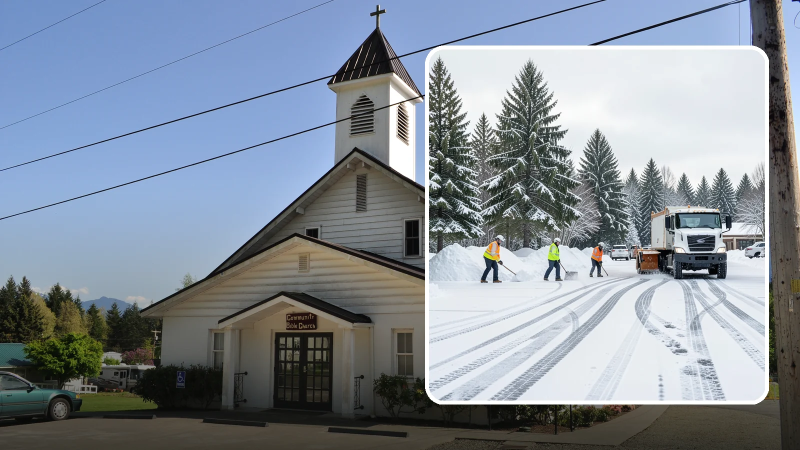 Daycare Parking Lot Snow Removal in Concrete, Skagit County, WA - We clear daycare lots and drop-off lanes so Western Washington parents and children stay safe during winter mornings.