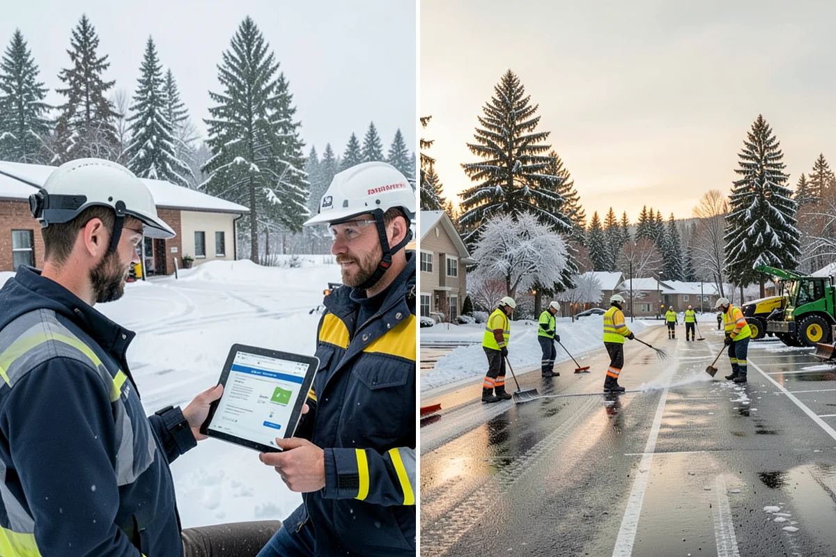Daycare Parking Lot Snow Removal in Enumclaw, King County, WA - Map the drop-off lane, entrance, and crossing zones with daycare staff