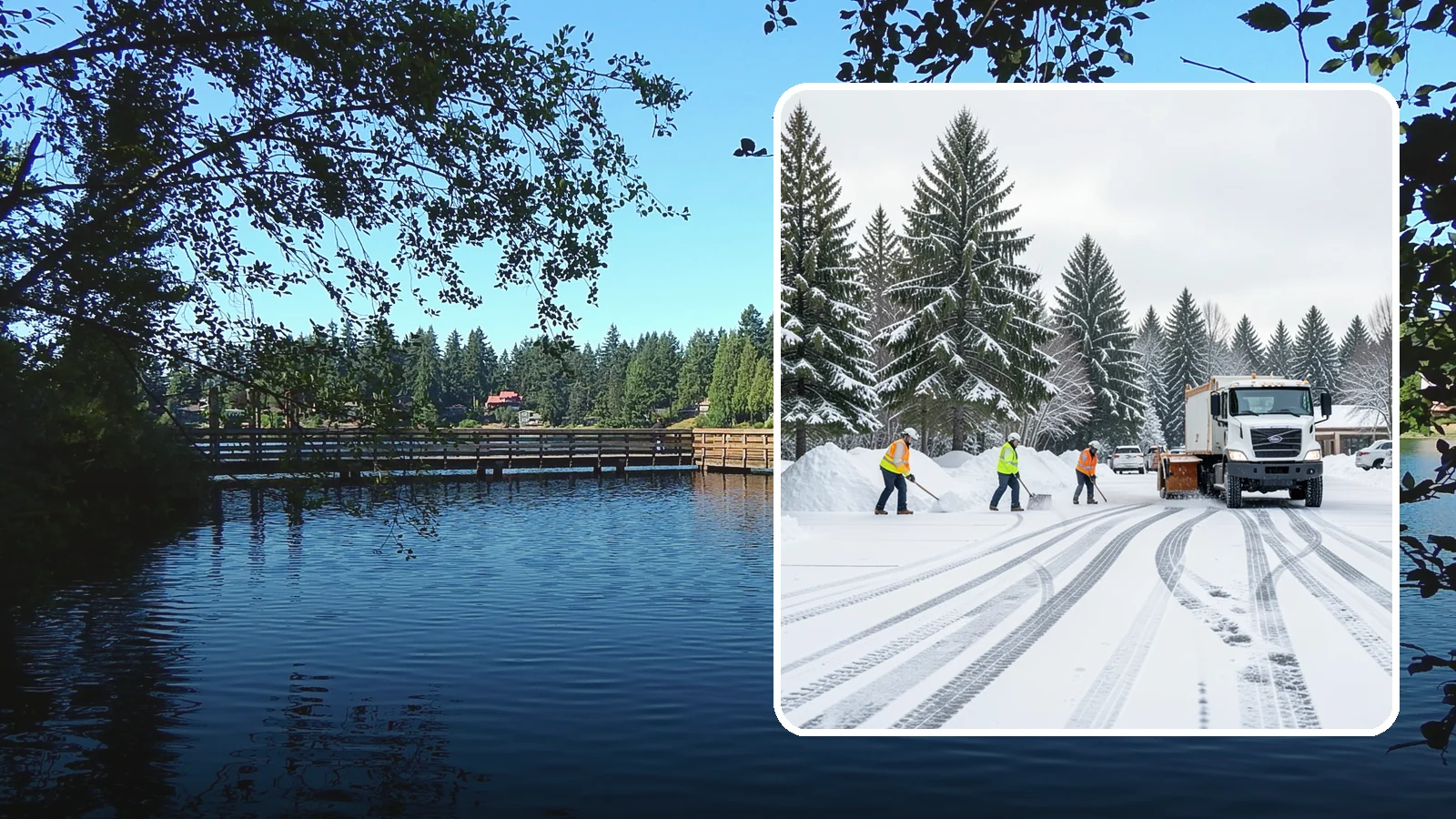 Daycare Parking Lot Snow Removal in Federal Way, King County, WA - We clear daycare lots and drop-off lanes so Western Washington parents and children stay safe during winter mornings.