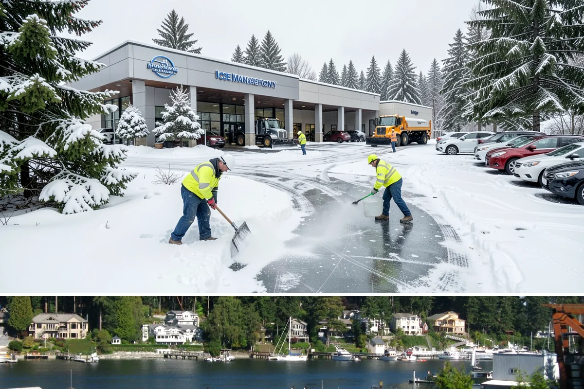 Daycare Parking Lot Snow Removal in Gig Harbor, Pierce County, WA - Daycare lots across Western Washington face peak snow demand from December through February, when early-morning freezes meet...