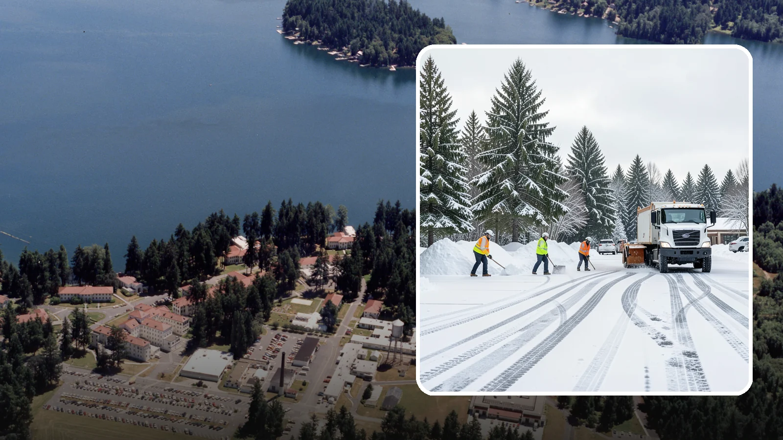 Daycare Parking Lot Snow Removal in Lakewood, Pierce County, WA - We clear daycare lots and drop-off lanes so Western Washington parents and children stay safe during winter mornings.