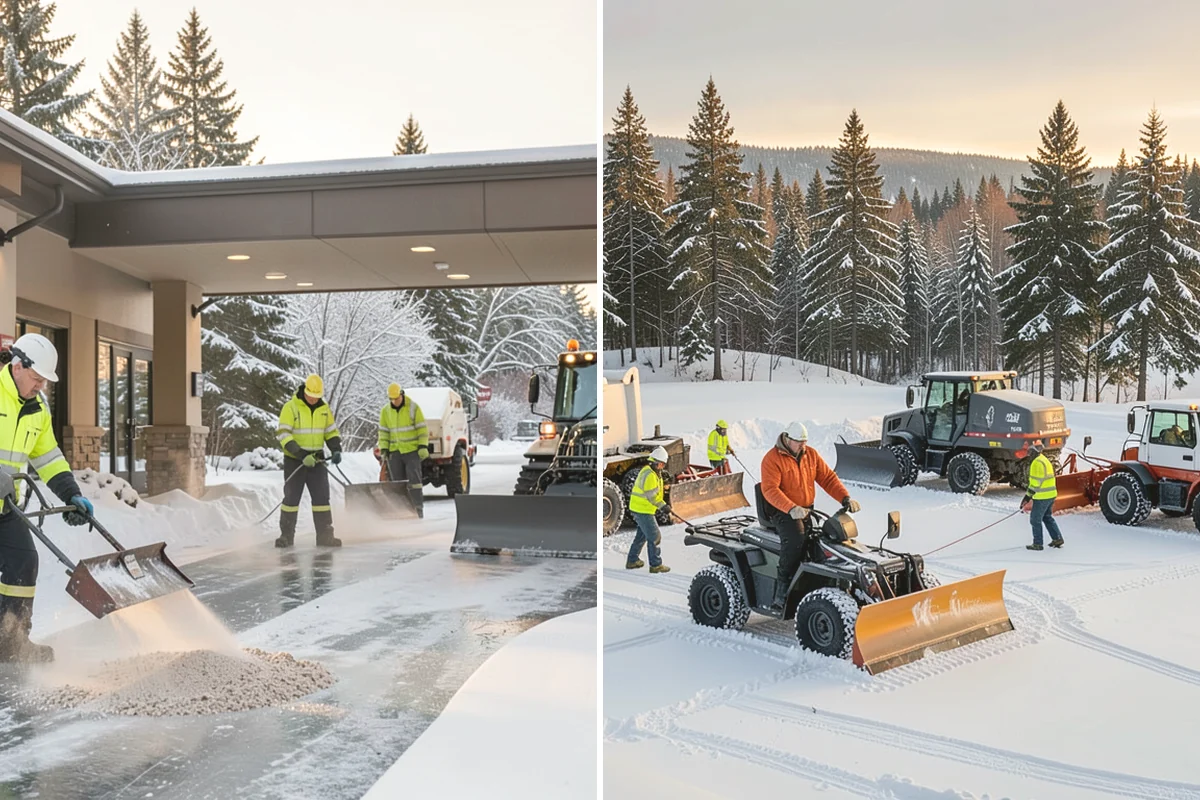 Daycare Parking Lot Snow Removal in Mercer Island, King County, WA - Map the drop-off lane, entrance, and crossing zones with daycare staff