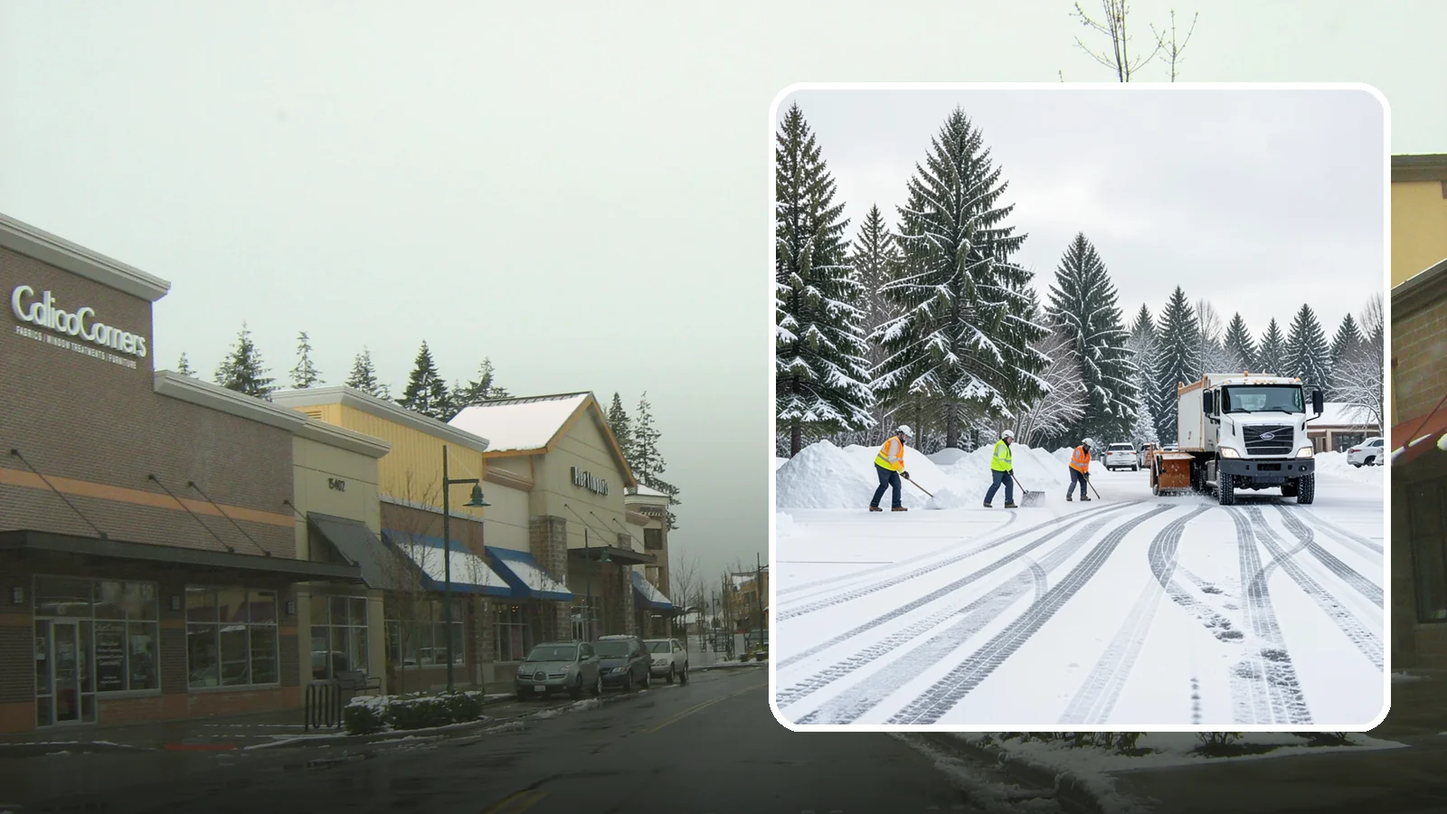 Daycare Parking Lot Snow Removal in Mill Creek, Snohomish County, WA - We clear daycare lots and drop-off lanes so Western Washington parents and children stay safe during winter mornings.