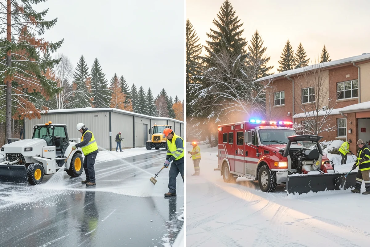 Daycare Parking Lot Snow Removal in Oak Harbor, Island County, WA - Map the drop-off lane, entrance, and crossing zones with daycare staff