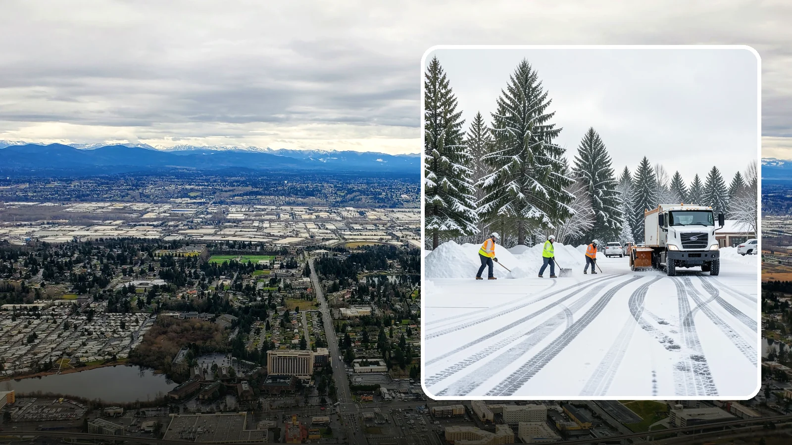 Daycare Parking Lot Snow Removal in SeaTac, King County, WA - We clear daycare lots and drop-off lanes so Western Washington parents and children stay safe during winter mornings.