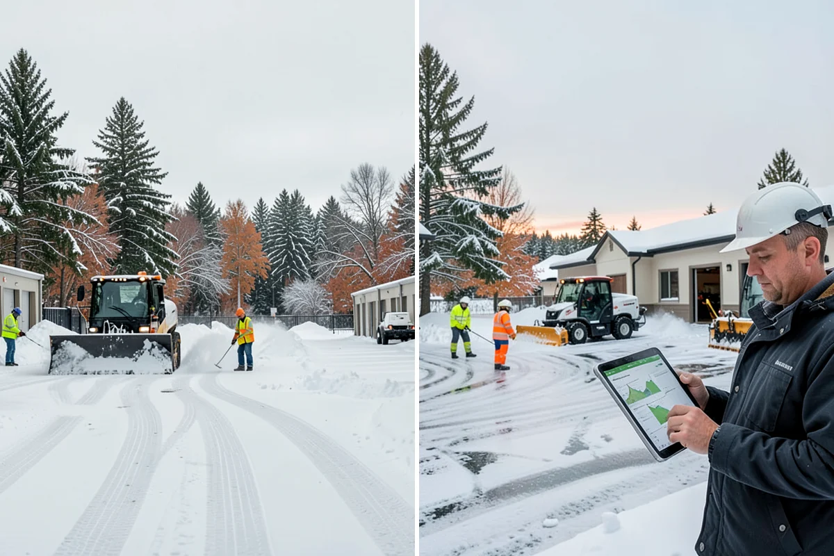 Daycare Parking Lot Snow Removal in SeaTac, King County, WA - Map the drop-off lane, entrance, and crossing zones with daycare staff
