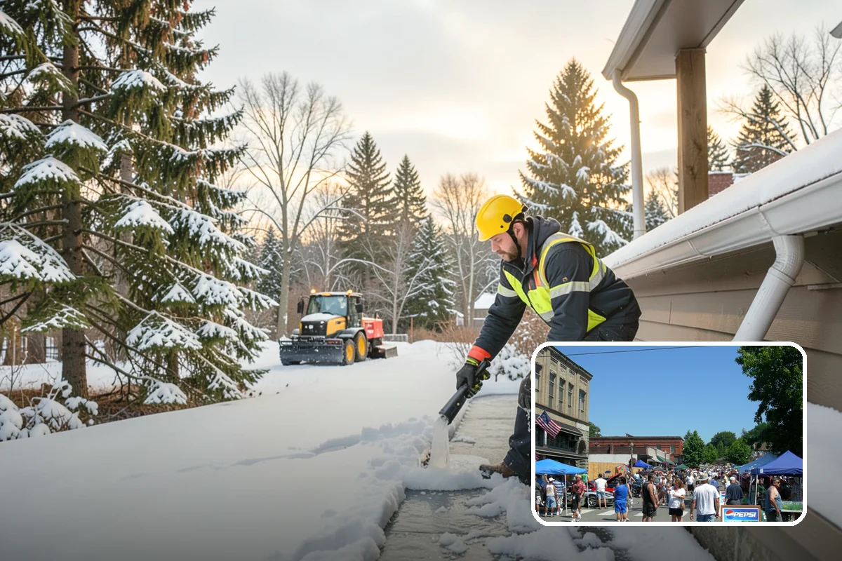 Daycare Parking Lot Snow Removal in Snohomish, Snohomish County, WA - Parents carrying children cross a cleared, deiced path to the door