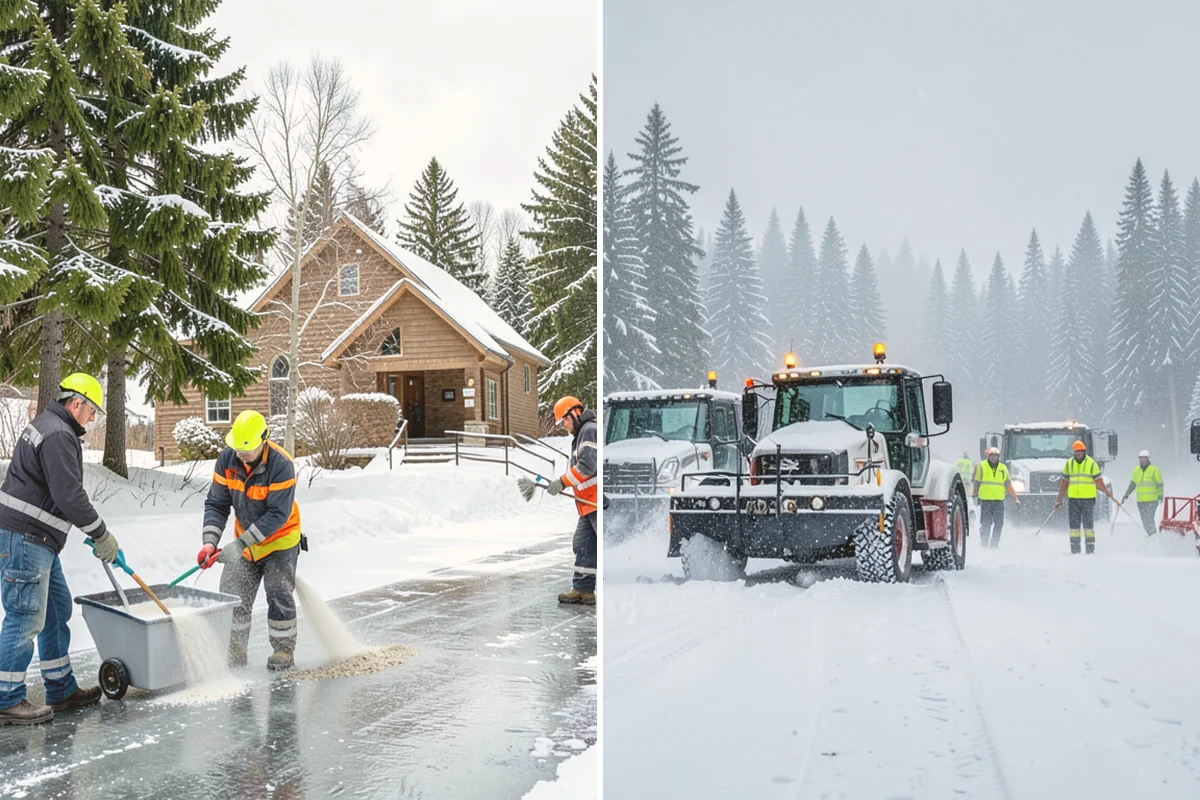 Daycare Parking Lot Snow Removal in Stanwood, Snohomish County, WA - Map the drop-off lane, entrance, and crossing zones with daycare staff