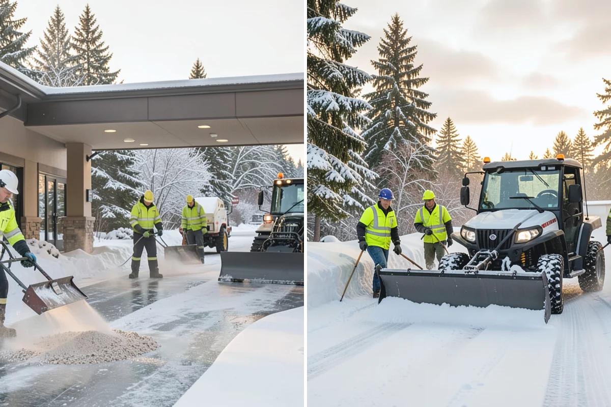 Daycare Parking Lot Snow Removal in Woodinville, King County, WA - Map the drop-off lane, entrance, and crossing zones with daycare staff