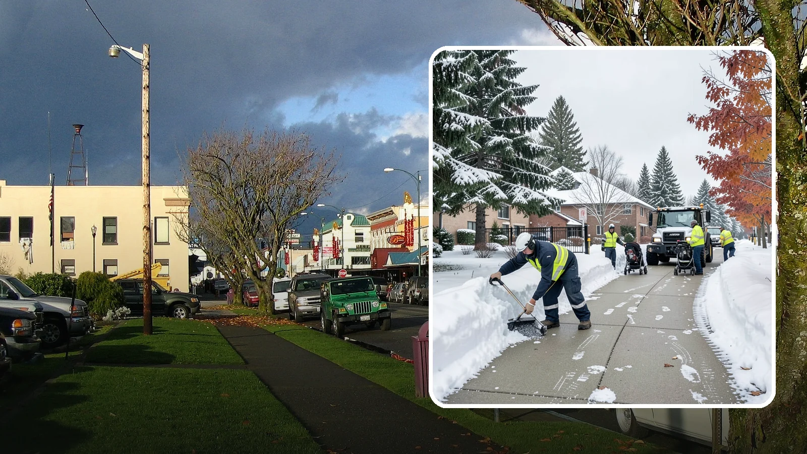 Daycare Sidewalk Clearing in Arlington, Snohomish County, WA - Drop-off sidewalk clearing for Western Washington daycares, keeping entry walks safe for parents carrying children and pushing...