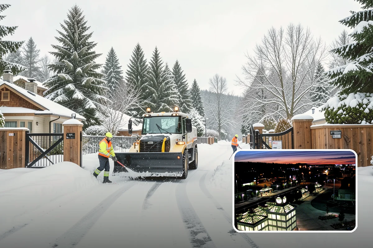 Daycare Sidewalk Clearing in Auburn, King County, WA - Entry and stroller paths cleared before the morning rush