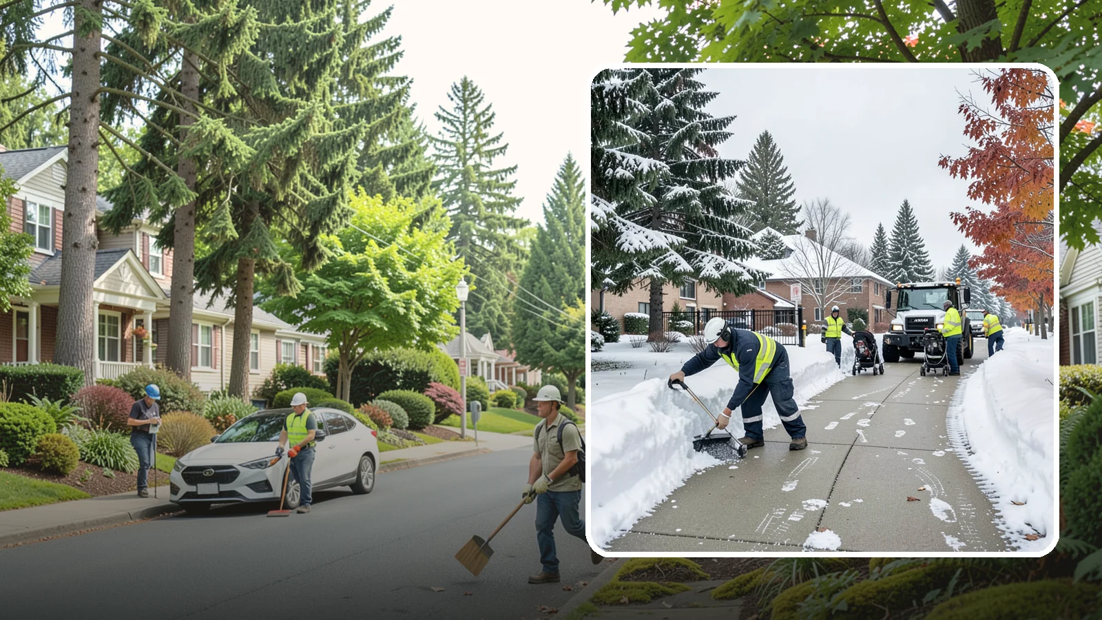 Daycare Sidewalk Clearing in Beaux Arts Village, King County, WA - Drop-off sidewalk clearing for Western Washington daycares, keeping entry walks safe for parents carrying children and pushing...
