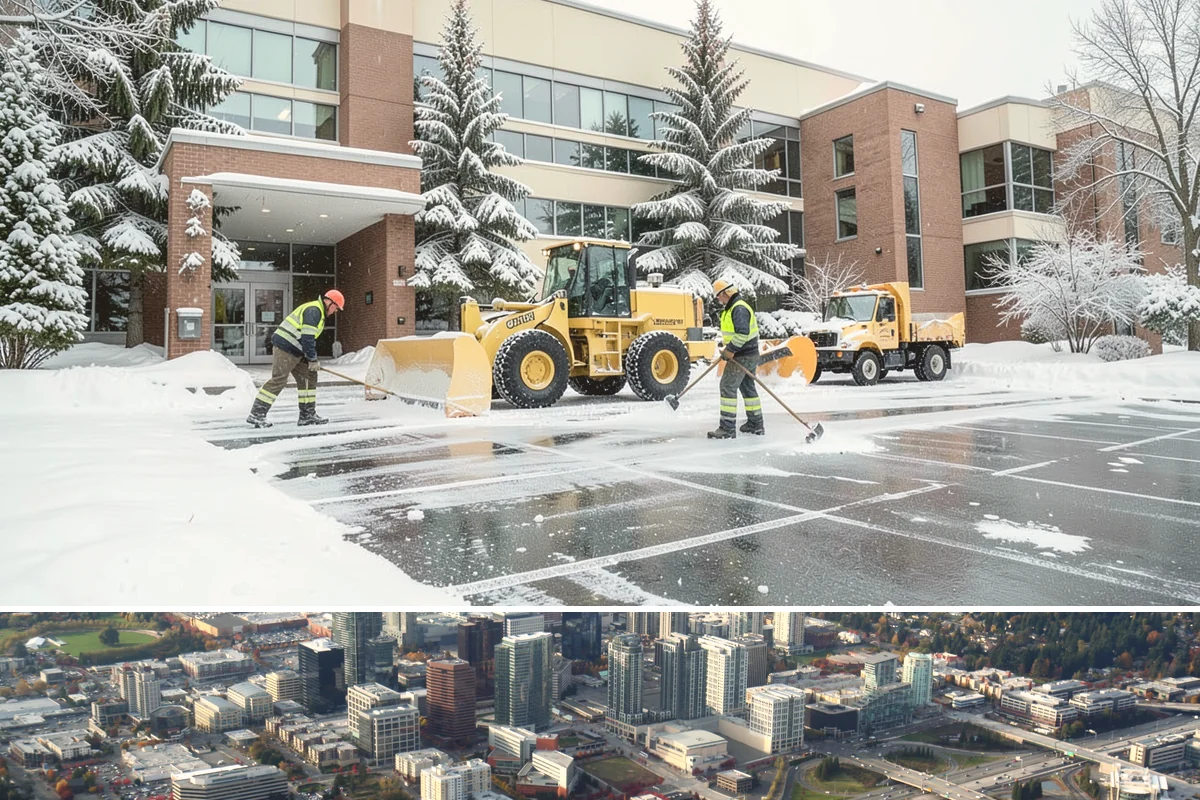 Daycare Sidewalk Clearing in Bellevue, King County, WA - Daycare demand is highest from December through February on frosty mornings when drop-off coincides with the day's iciest walks.