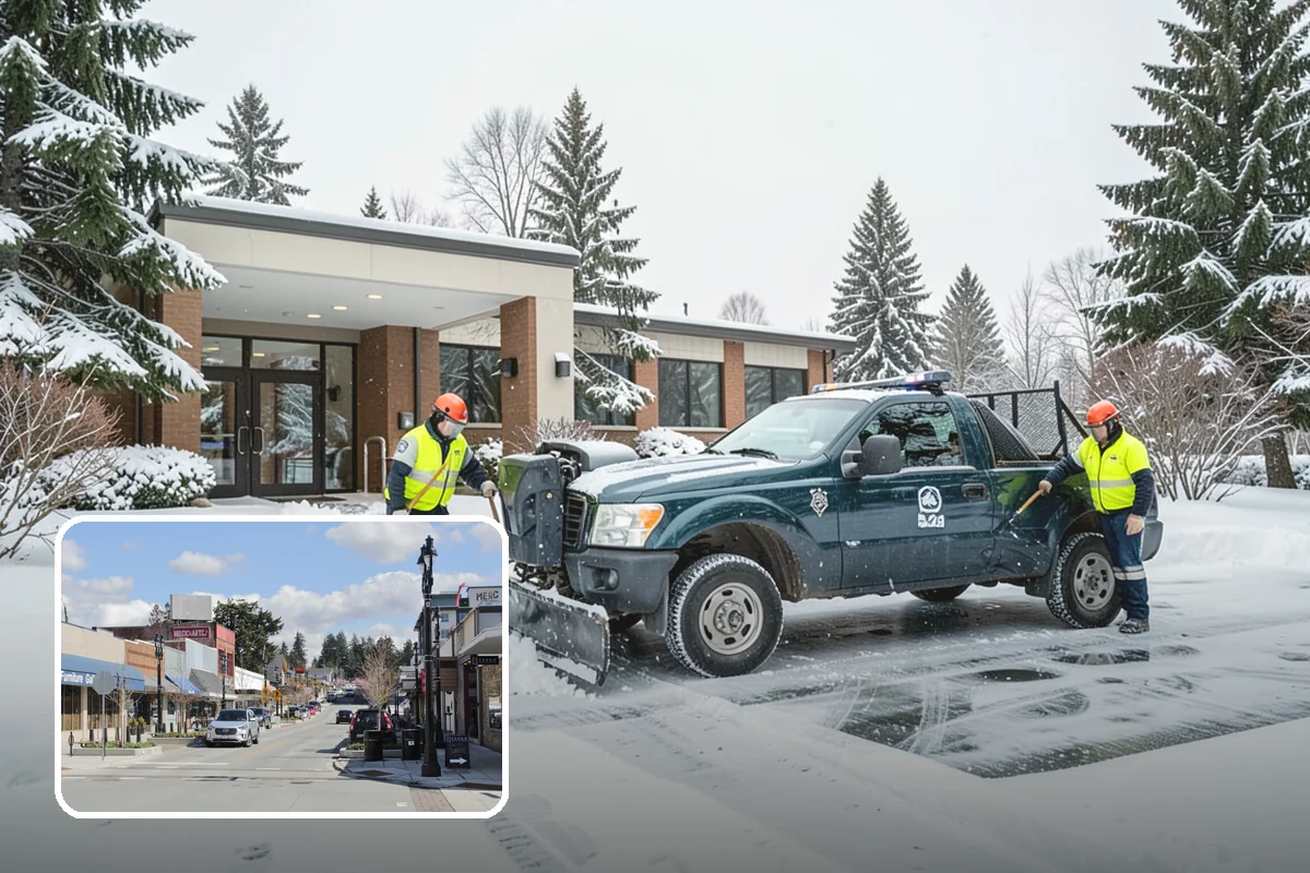 Daycare Sidewalk Clearing in Bothell, King County, WA - Entry and stroller paths cleared before the morning rush