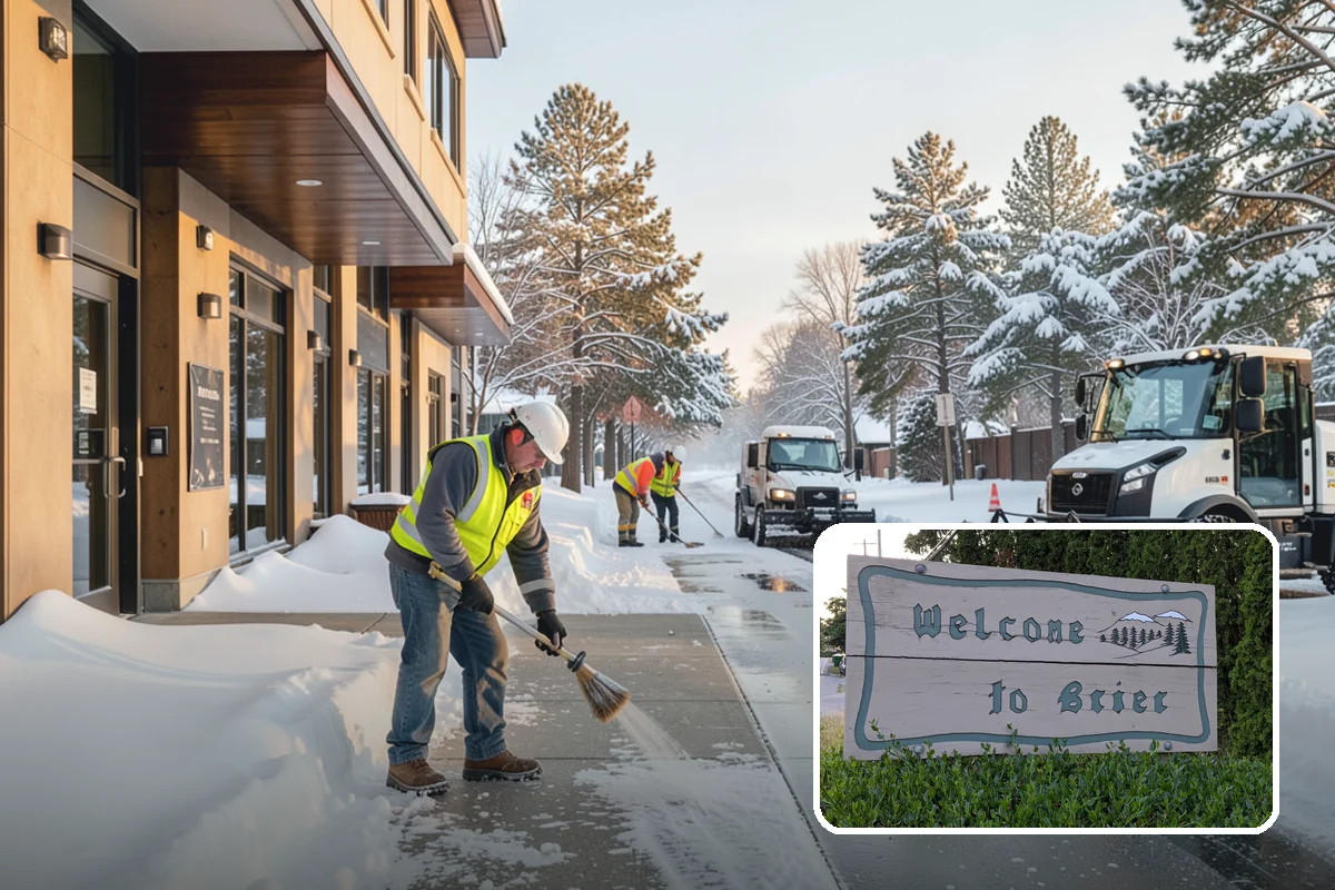Daycare Sidewalk Clearing in Brier, Snohomish County, WA - Entry and stroller paths cleared before the morning rush