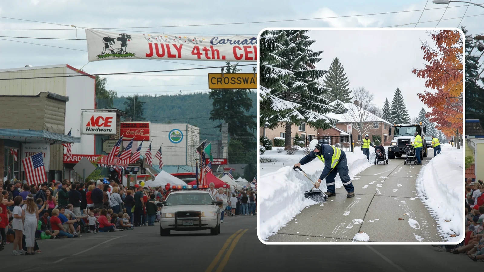 Daycare Sidewalk Clearing in Carnation, King County, WA - Drop-off sidewalk clearing for Western Washington daycares, keeping entry walks safe for parents carrying children and pushing...