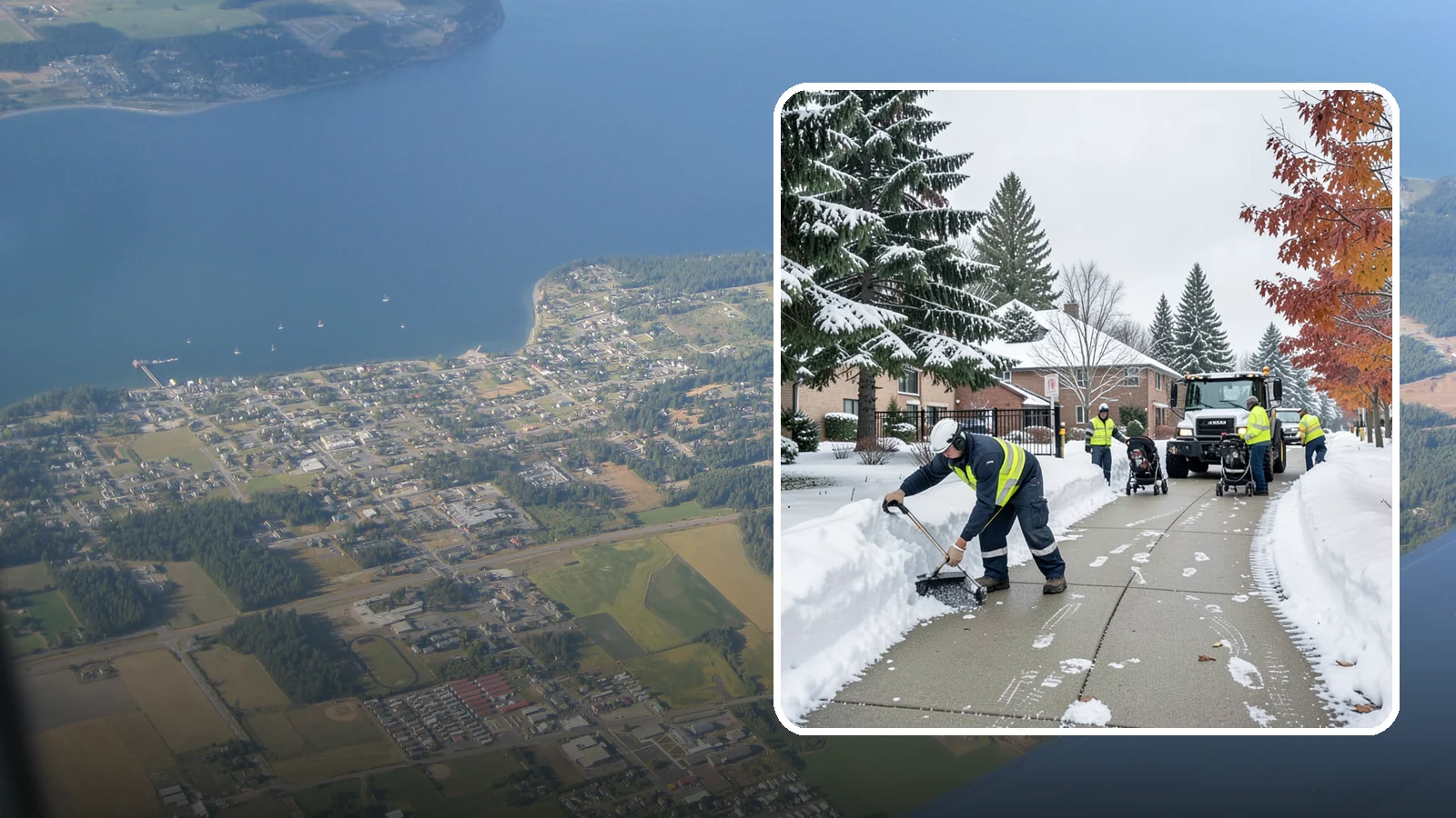 Daycare Sidewalk Clearing in Coupeville, Island County, WA - Drop-off sidewalk clearing for Western Washington daycares, keeping entry walks safe for parents carrying children and pushing...