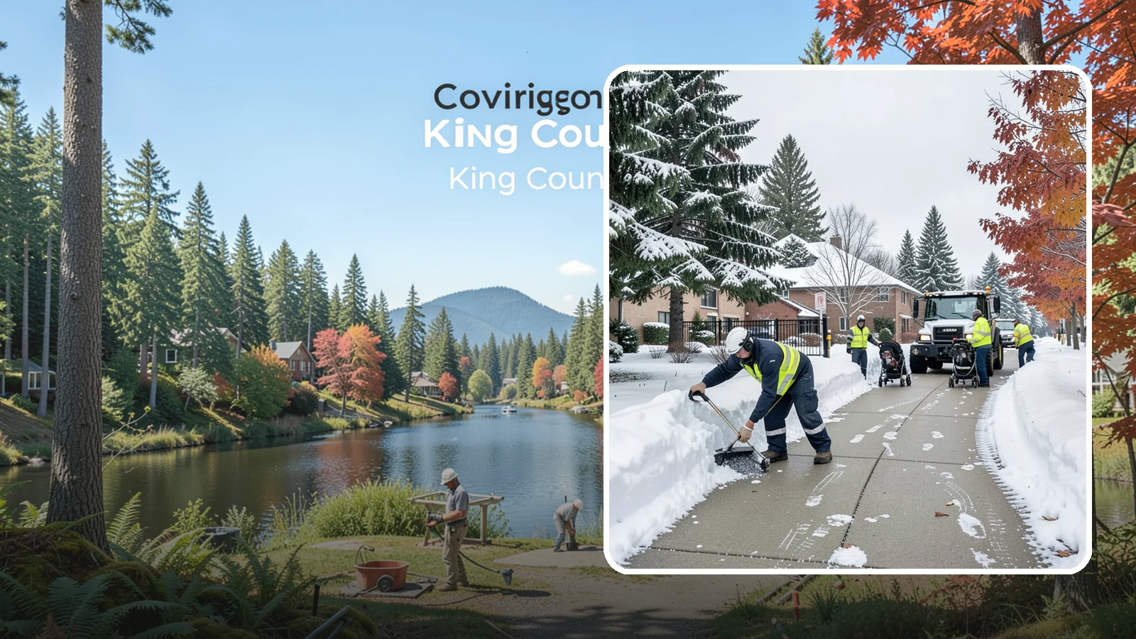 Daycare Sidewalk Clearing in Covington, King County, WA - Drop-off sidewalk clearing for Western Washington daycares, keeping entry walks safe for parents carrying children and pushing...