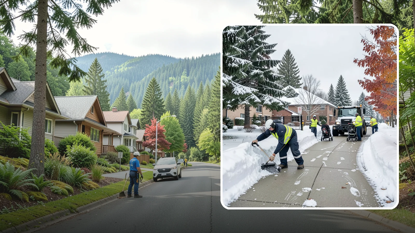 Daycare Sidewalk Clearing in Darrington, Snohomish County, WA - Drop-off sidewalk clearing for Western Washington daycares, keeping entry walks safe for parents carrying children and pushing...