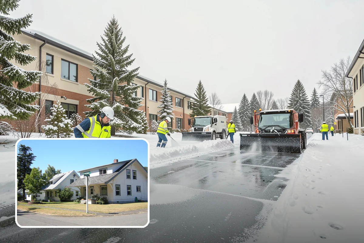 Daycare Sidewalk Clearing in DuPont, Pierce County, WA - Entry and stroller paths cleared before the morning rush