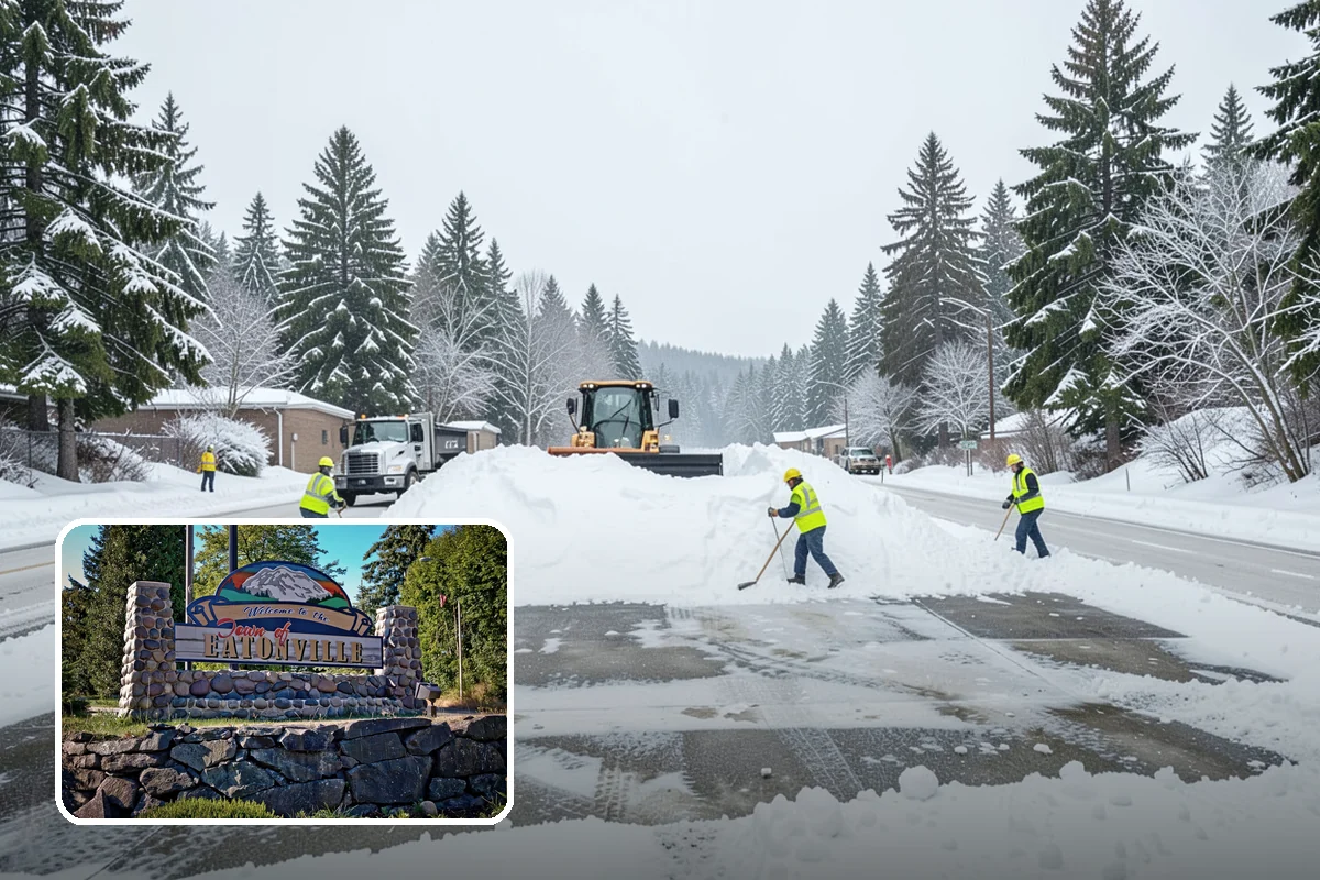 Daycare Sidewalk Clearing in Eatonville, Pierce County, WA - Entry and stroller paths cleared before the morning rush