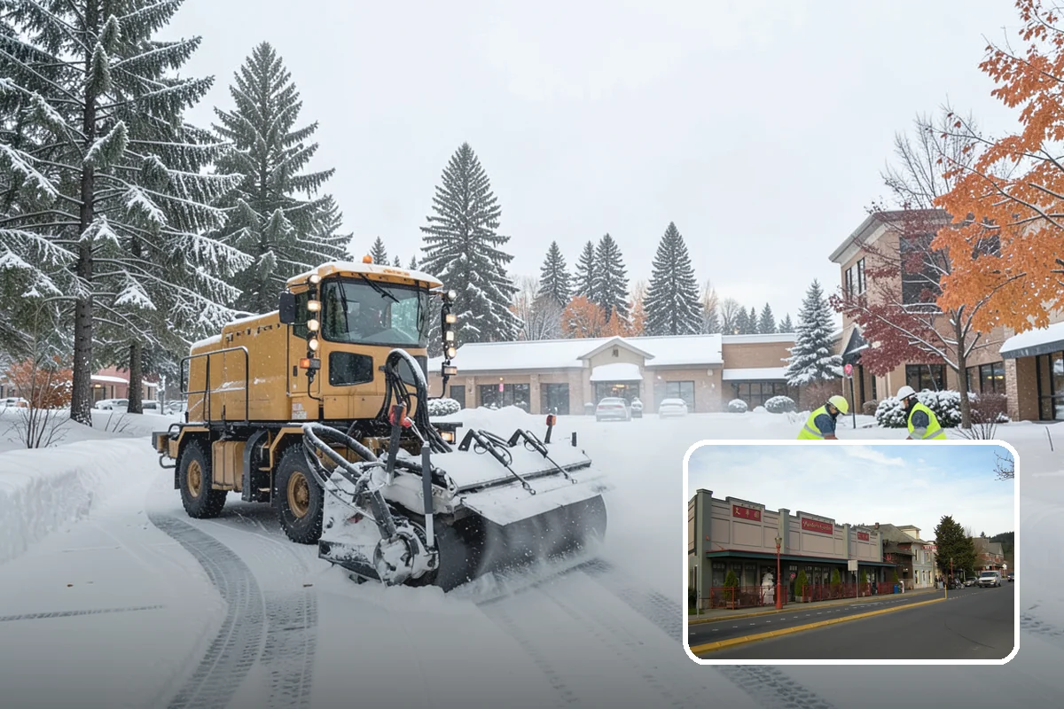 Daycare Sidewalk Clearing in Issaquah, King County, WA - Entry and stroller paths cleared before the morning rush