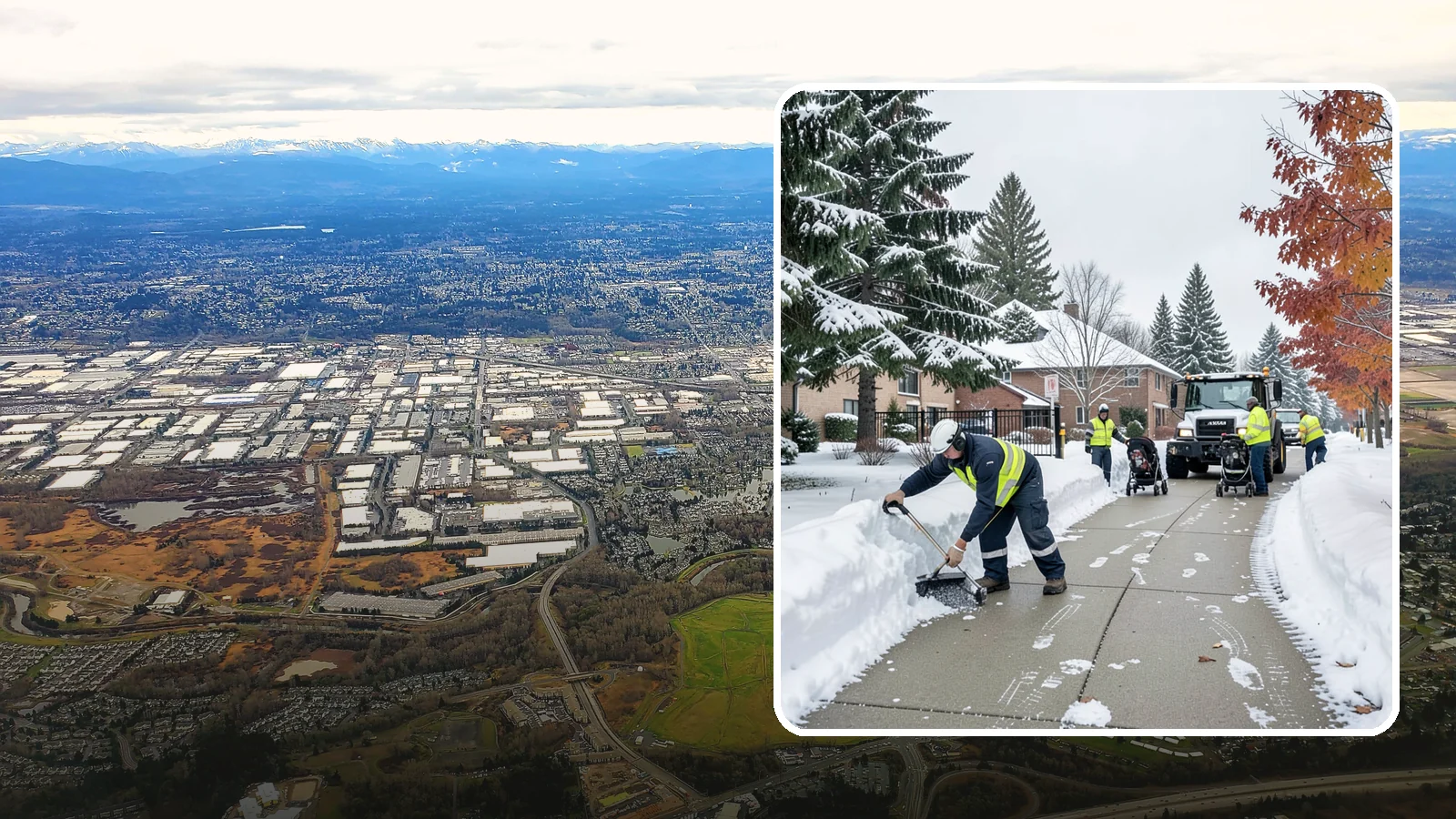 Daycare Sidewalk Clearing in Kent, King County, WA - Drop-off sidewalk clearing for Western Washington daycares, keeping entry walks safe for parents carrying children and pushing...