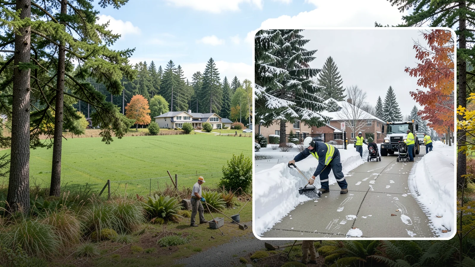 Daycare Sidewalk Clearing in Lyman, Skagit County, WA - Drop-off sidewalk clearing for Western Washington daycares, keeping entry walks safe for parents carrying children and pushing...