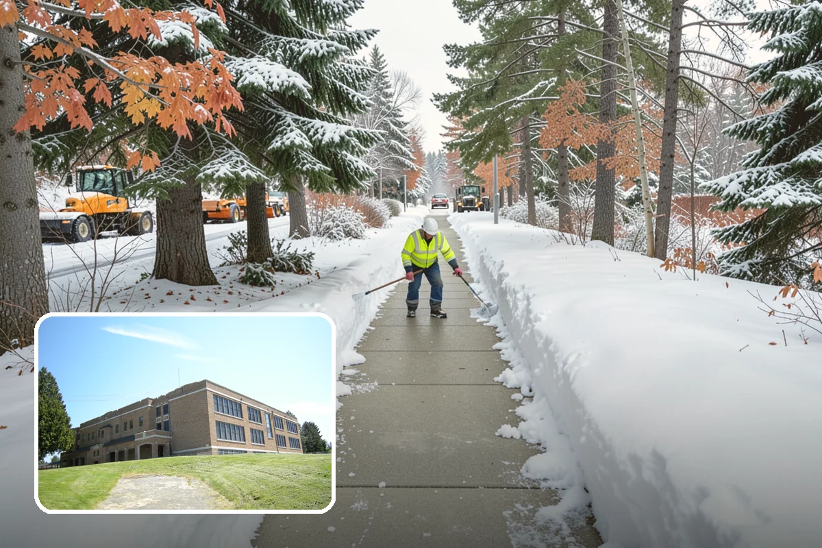 Daycare Sidewalk Clearing in Maple Valley, King County, WA - Entry and stroller paths cleared before the morning rush