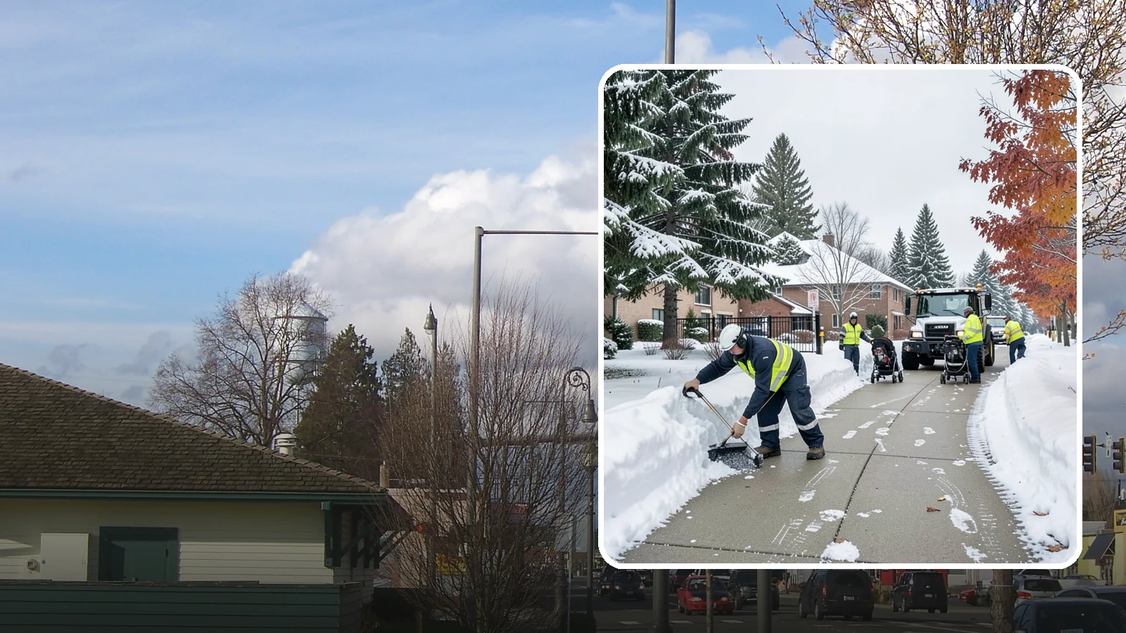 Daycare Sidewalk Clearing in Marysville, Snohomish County, WA - Drop-off sidewalk clearing for Western Washington daycares, keeping entry walks safe for parents carrying children and pushing...