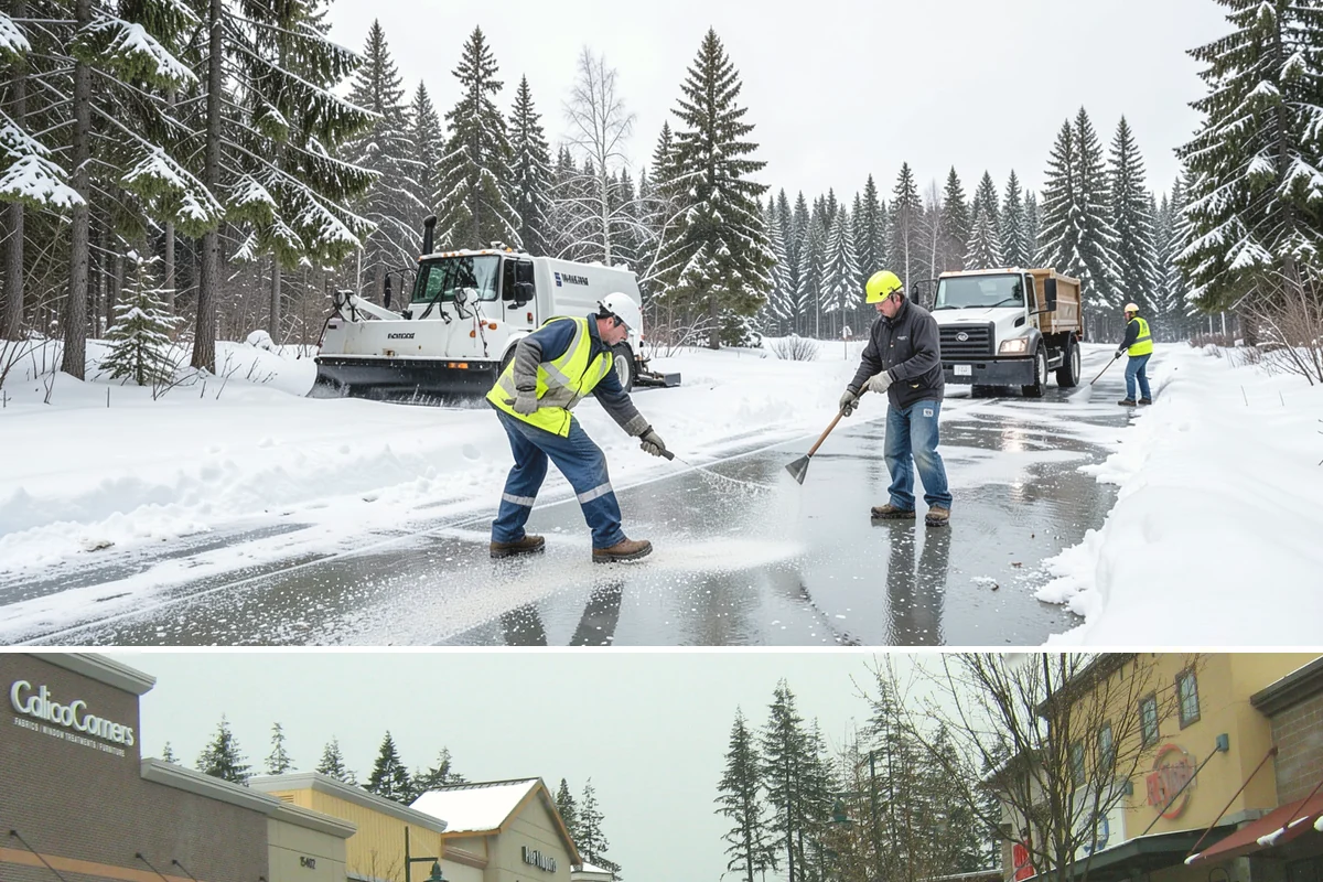 Daycare Sidewalk Clearing in Mill Creek, Snohomish County, WA - Daycare demand is highest from December through February on frosty mornings when drop-off coincides with the day's iciest walks.