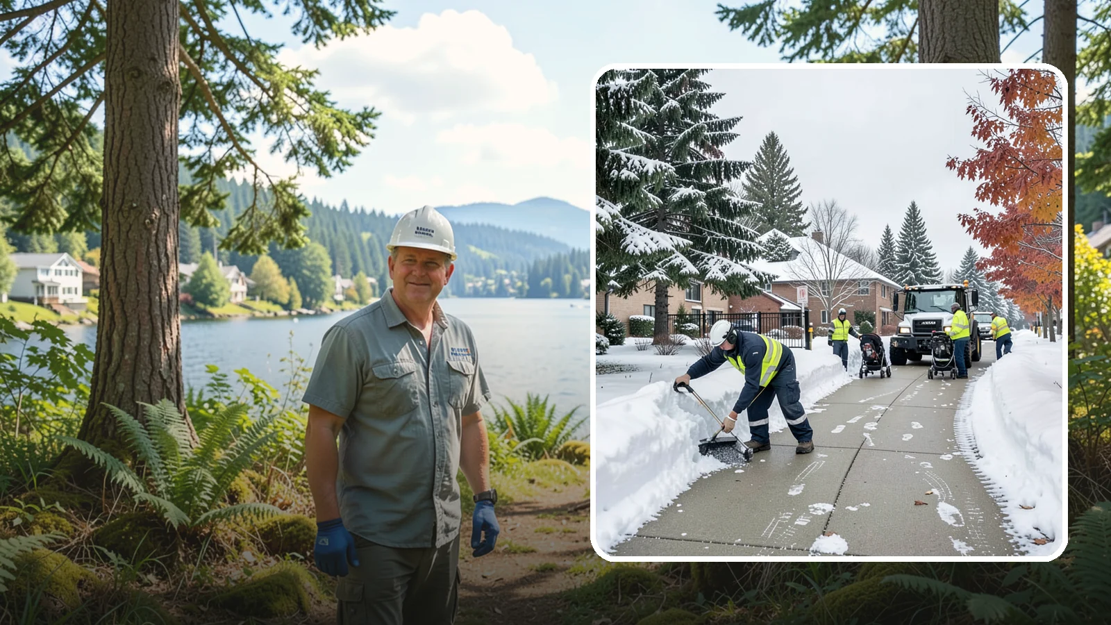Daycare Sidewalk Clearing in Milton, King County, WA - Drop-off sidewalk clearing for Western Washington daycares, keeping entry walks safe for parents carrying children and pushing...