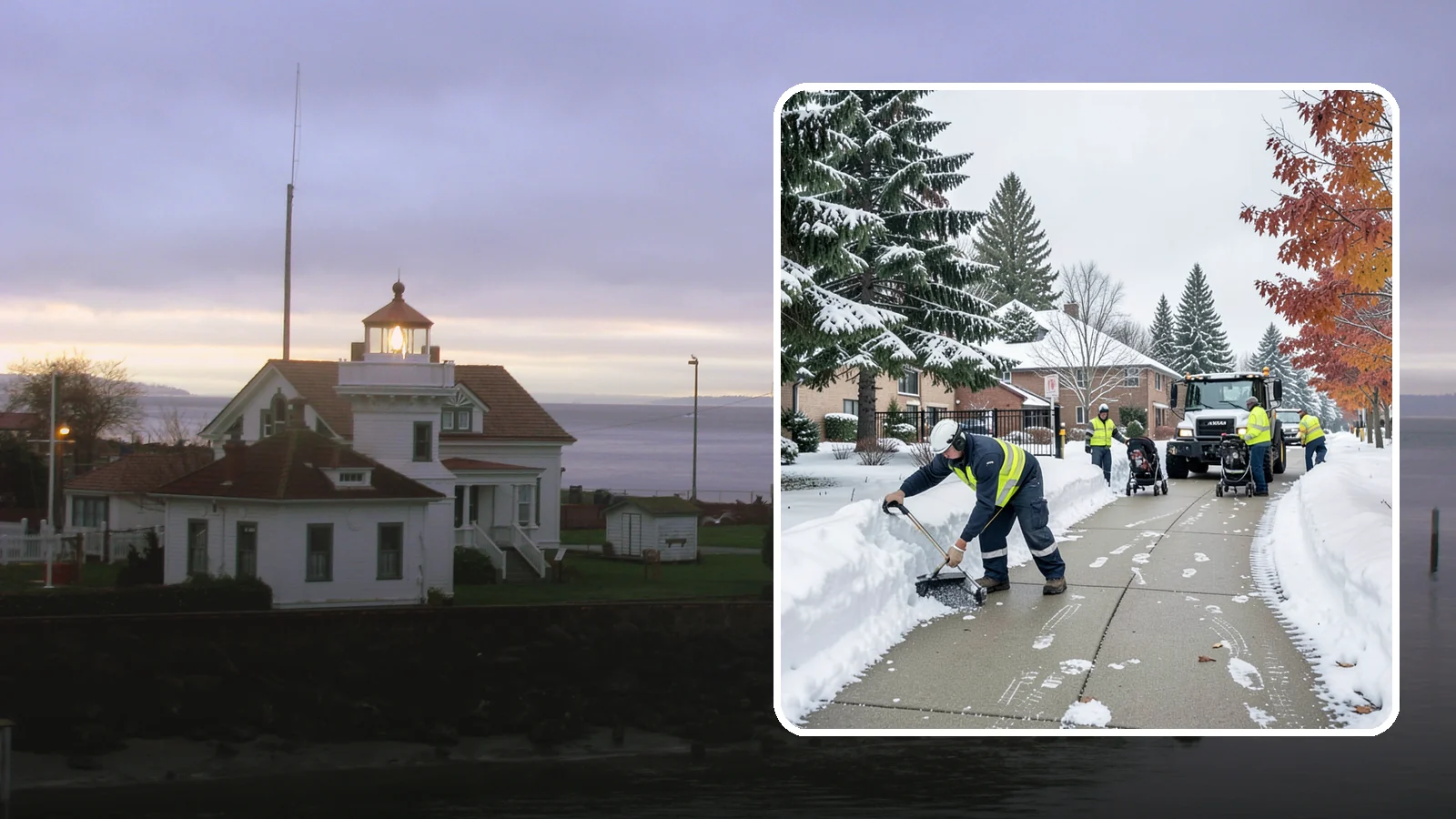 Daycare Sidewalk Clearing in Mukilteo, Snohomish County, WA - Drop-off sidewalk clearing for Western Washington daycares, keeping entry walks safe for parents carrying children and pushing...