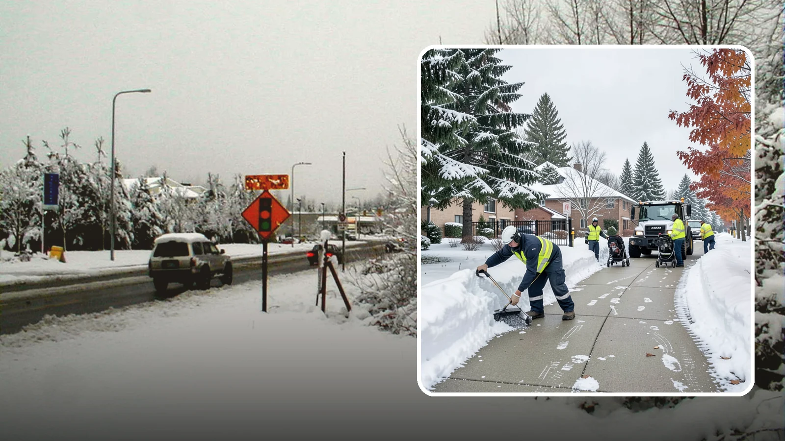 Daycare Sidewalk Clearing in Newcastle, King County, WA - Drop-off sidewalk clearing for Western Washington daycares, keeping entry walks safe for parents carrying children and pushing...