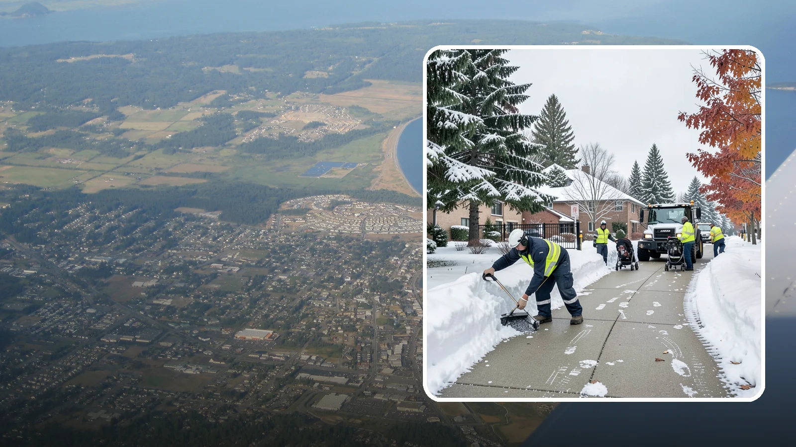 Daycare Sidewalk Clearing in Oak Harbor, Island County, WA - Drop-off sidewalk clearing for Western Washington daycares, keeping entry walks safe for parents carrying children and pushing...