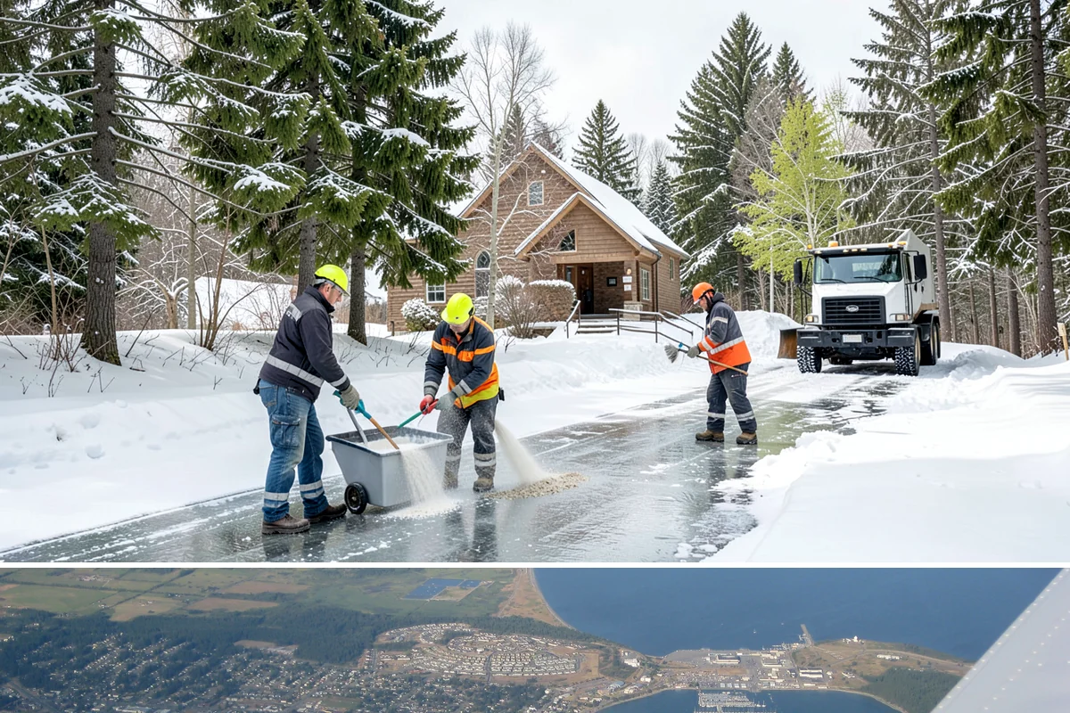 Daycare Sidewalk Clearing in Oak Harbor, Island County, WA - Daycare demand is highest from December through February on frosty mornings when drop-off coincides with the day's iciest walks.