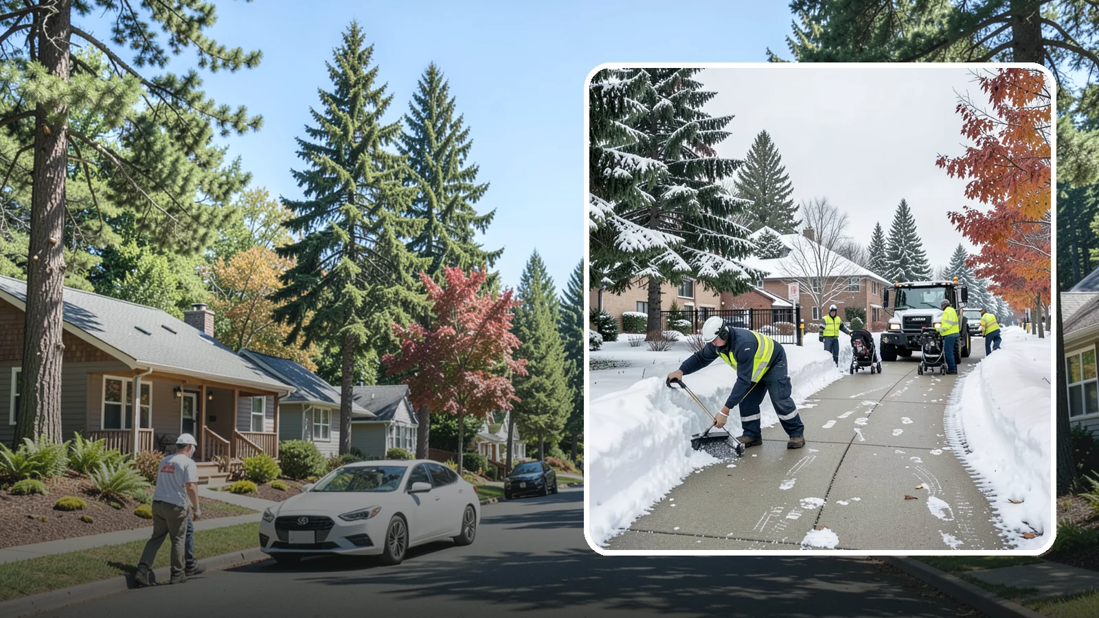 Daycare Sidewalk Clearing in Orting, Pierce County, WA - Drop-off sidewalk clearing for Western Washington daycares, keeping entry walks safe for parents carrying children and pushing...