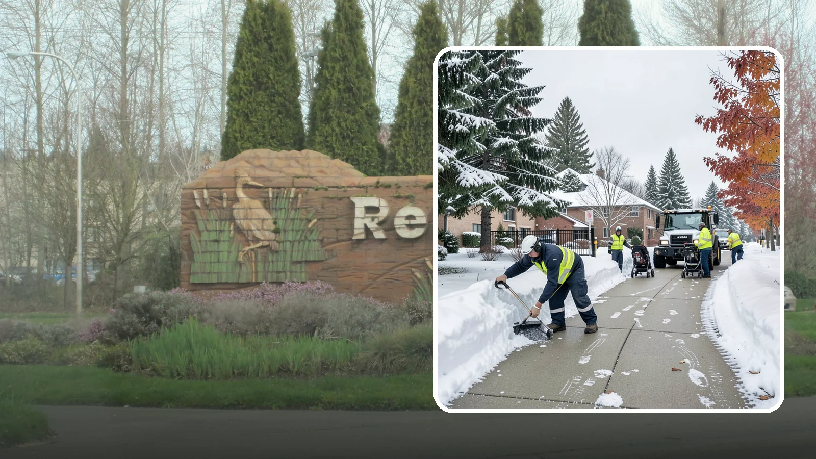 Daycare Sidewalk Clearing in Renton, King County, WA - Drop-off sidewalk clearing for Western Washington daycares, keeping entry walks safe for parents carrying children and pushing...