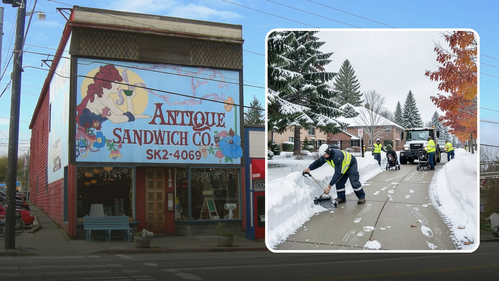 Daycare Sidewalk Clearing in Ruston, Pierce County, WA - Drop-off sidewalk clearing for Western Washington daycares, keeping entry walks safe for parents carrying children and pushing...
