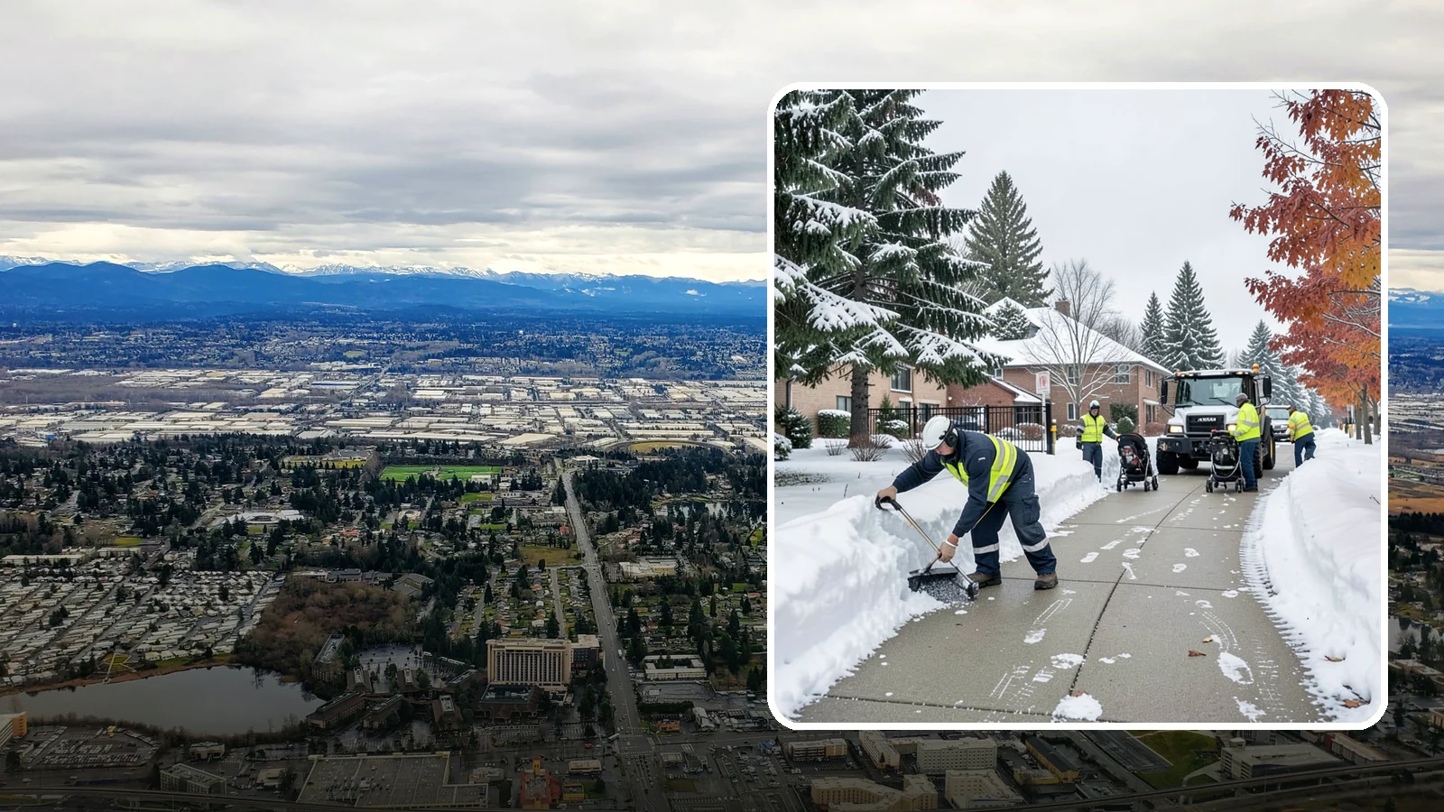 Daycare Sidewalk Clearing in SeaTac, King County, WA - Drop-off sidewalk clearing for Western Washington daycares, keeping entry walks safe for parents carrying children and pushing...