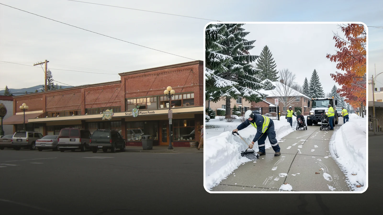 Daycare Sidewalk Clearing in Sedro-Woolley, Skagit County, WA - Drop-off sidewalk clearing for Western Washington daycares, keeping entry walks safe for parents carrying children and pushing...