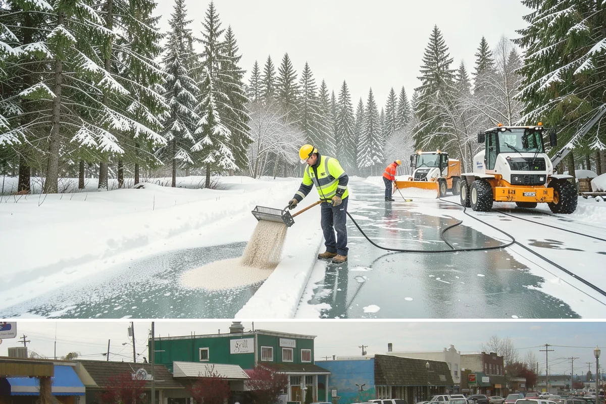 Daycare Sidewalk Clearing in Stanwood, Snohomish County, WA - Daycare demand is highest from December through February on frosty mornings when drop-off coincides with the day's iciest walks.