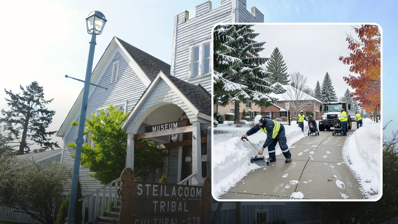 Daycare Sidewalk Clearing in Steilacoom, Pierce County, WA - Drop-off sidewalk clearing for Western Washington daycares, keeping entry walks safe for parents carrying children and pushing...