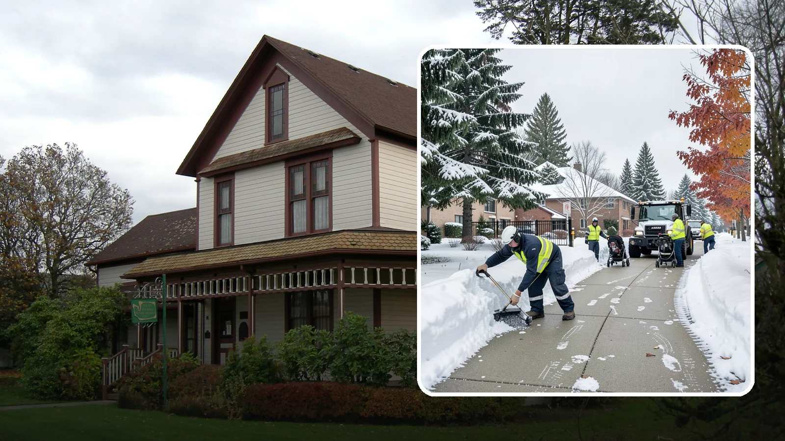 Daycare Sidewalk Clearing in Sumner, Pierce County, WA - Drop-off sidewalk clearing for Western Washington daycares, keeping entry walks safe for parents carrying children and pushing...
