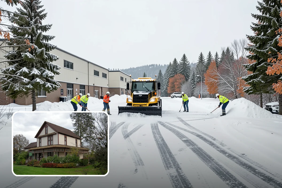 Daycare Sidewalk Clearing in Sumner, Pierce County, WA - Entry and stroller paths cleared before the morning rush