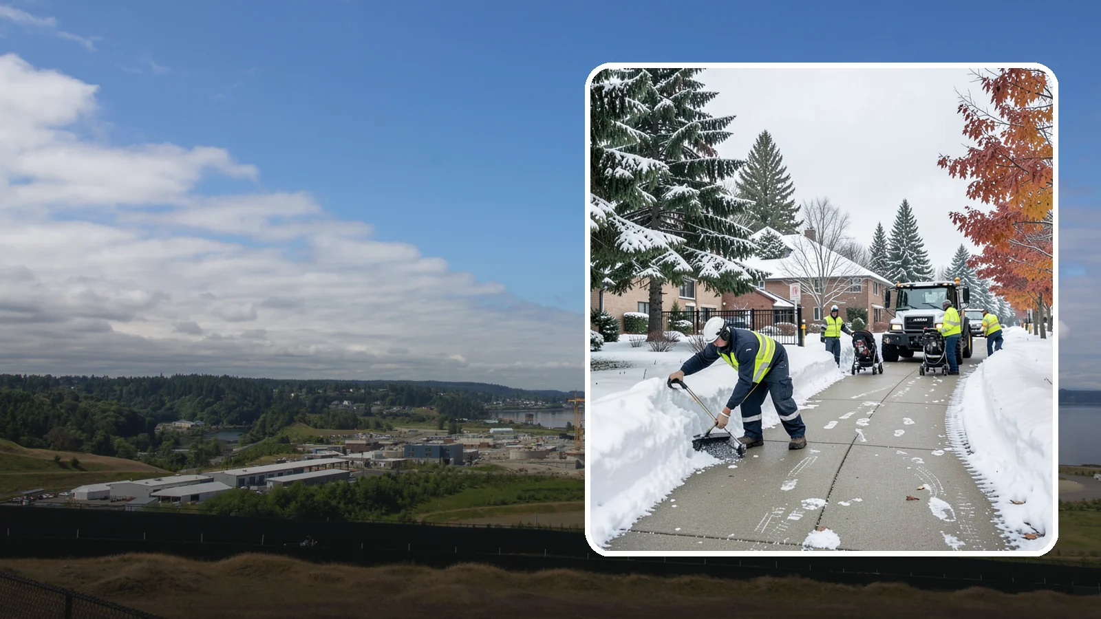 Daycare Sidewalk Clearing in University Place, Pierce County, WA - Drop-off sidewalk clearing for Western Washington daycares, keeping entry walks safe for parents carrying children and pushing...