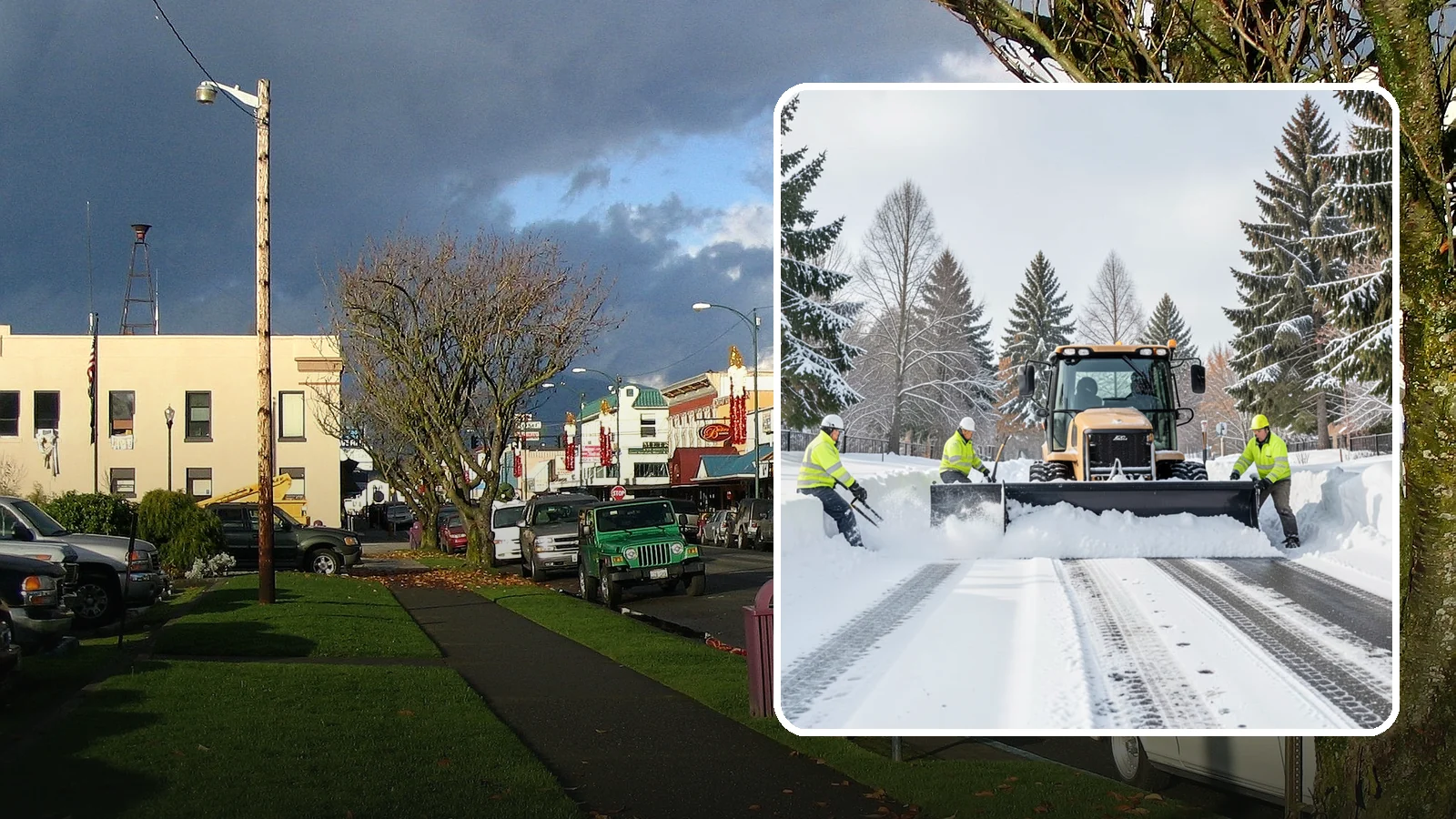 Daycare Snow Plowing in Arlington, Snohomish County, WA - We plow daycare lots and drop-off zones before opening so parents carrying young children reach the door safely.